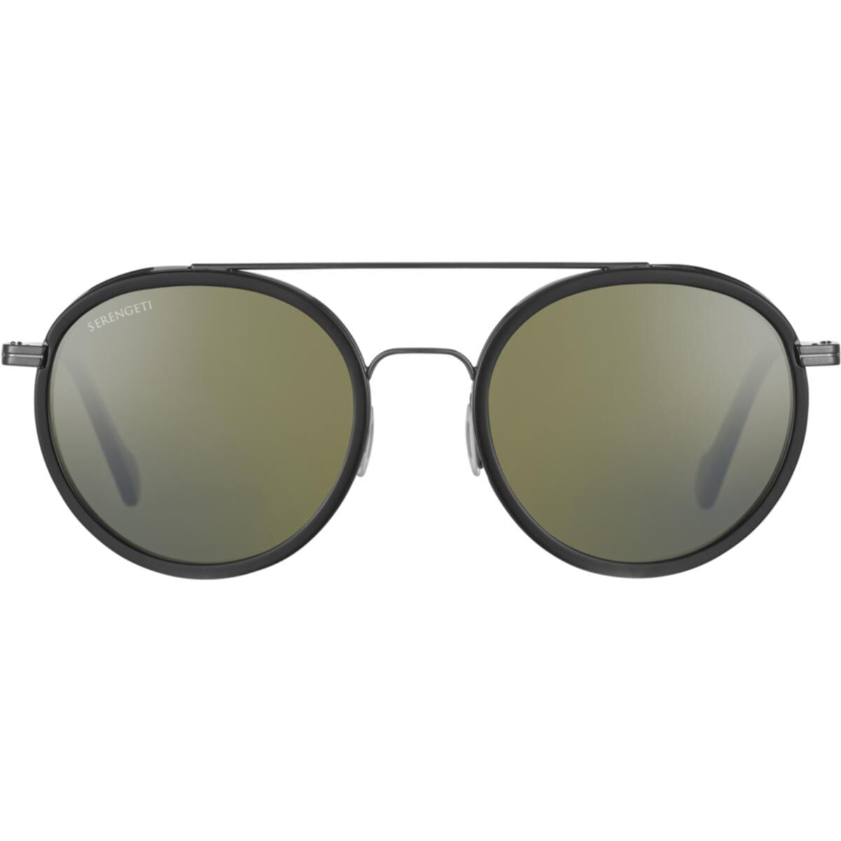 GEARY , Shiny Black Acetate with Shiny Dark Gunmetal Acetate-Mineral Polarized 555nm Cat 3 to 3, hi-res image number null